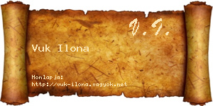 Vuk Ilona névjegykártya